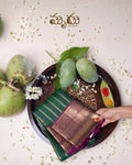 Emerald Green Heritage Kancheepuram Silk Saree