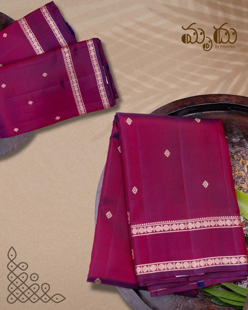 Premium Magenta Kancheevaram Silk Saree