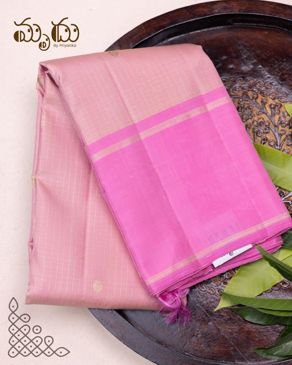 Soft Pink Kancheepuram Silk Saree