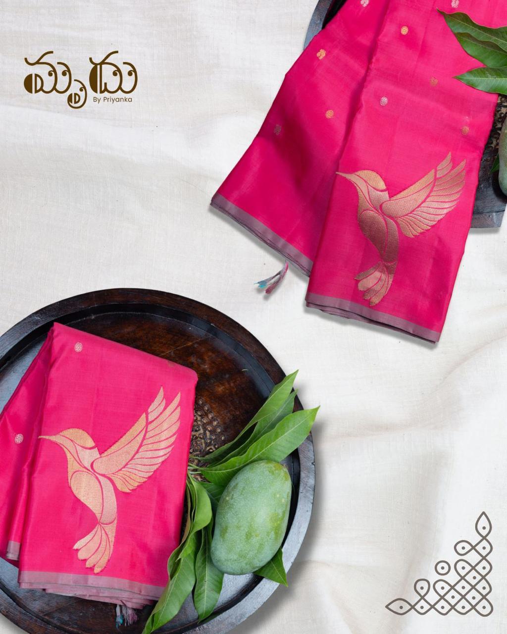 Rani Pink Kancheepuram Silk Saree