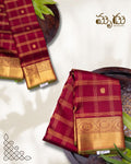 Deep Maroon Kancheepuram Silk Saree