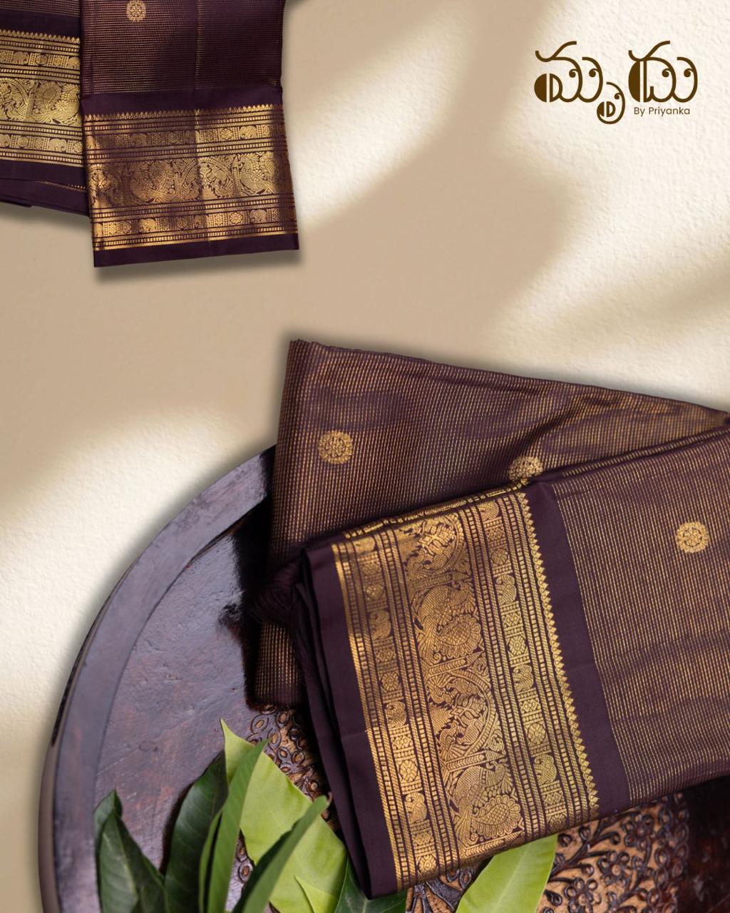 Coffee Brown Kancheepuram Silk Saree
