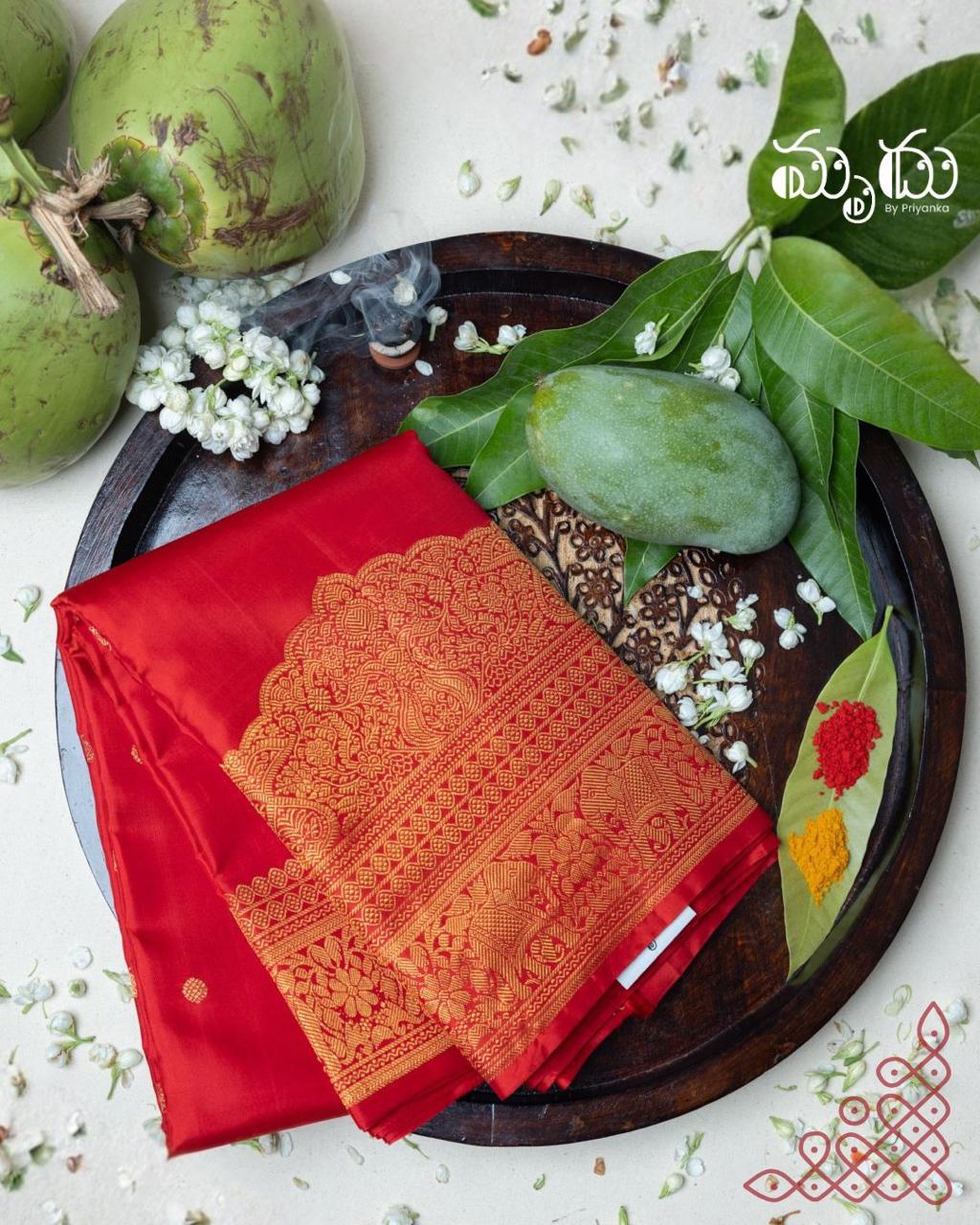 Traditional Red Kancheepuram Silk Saree