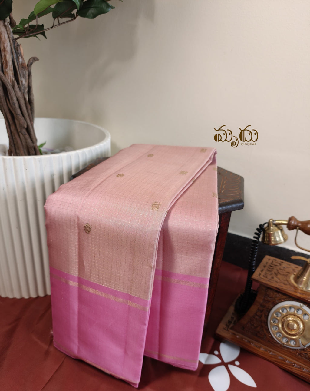 Soft Pink Kancheepuram Silk Saree