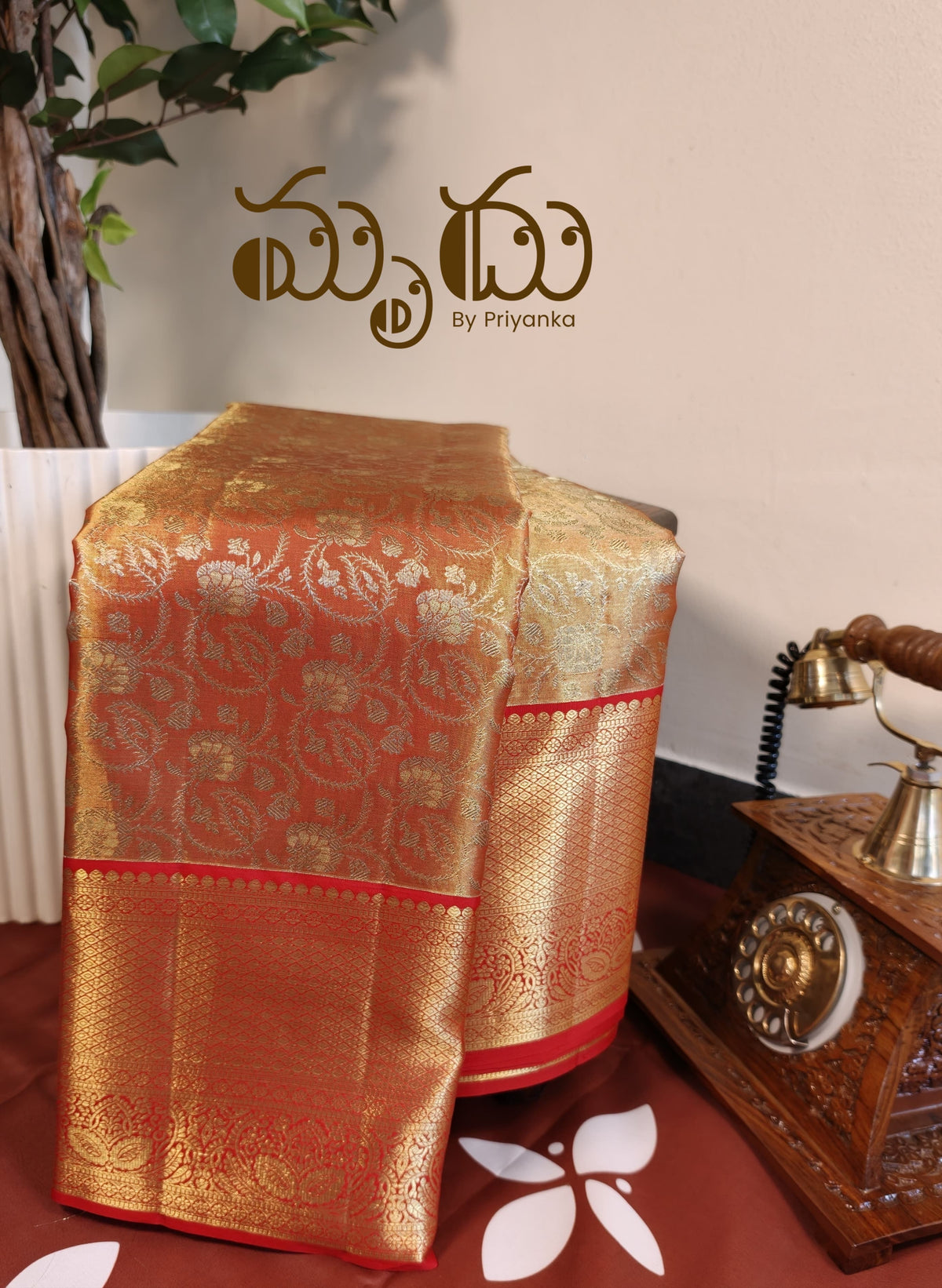 Orange Kancheepuram Saree