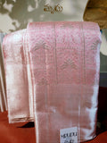 Pink Brocade Pure Silver Kanjeevaram Saree