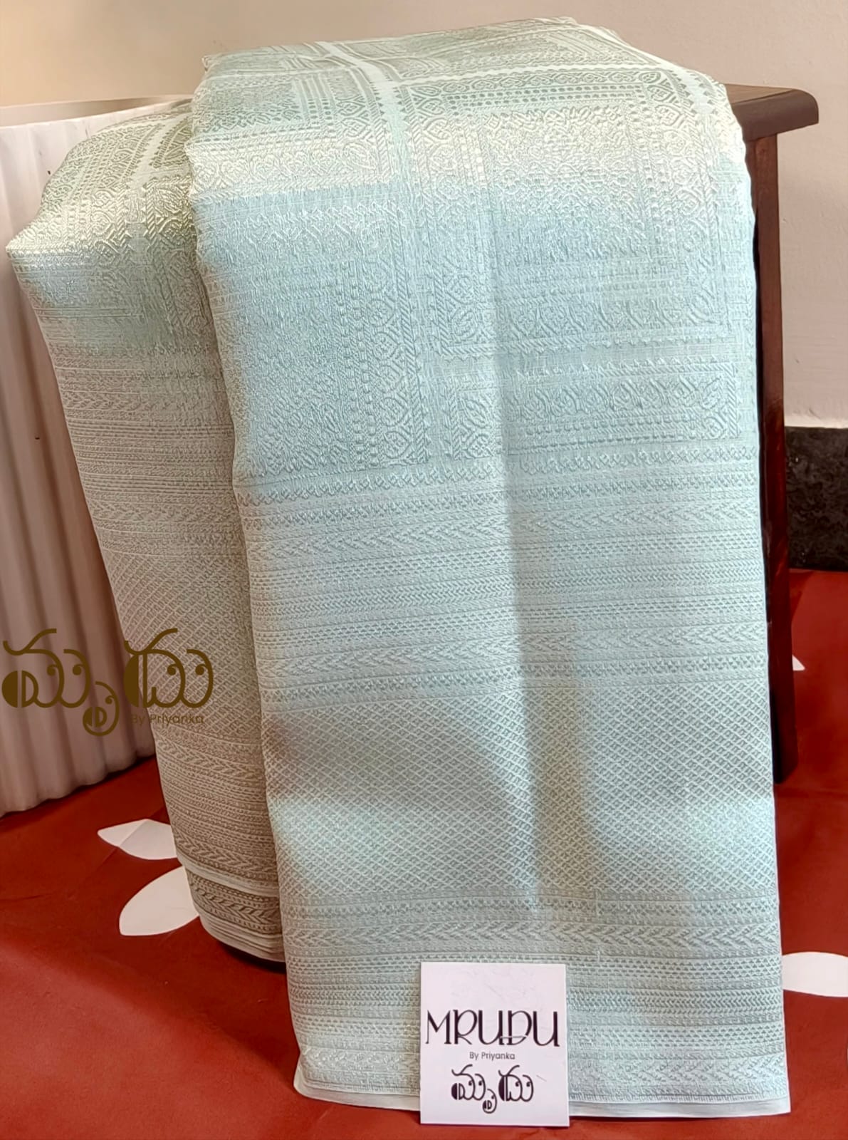 Light Blue Kancheepuram Organza Saree